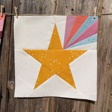 Load image into Gallery viewer, Shooting Star FPP Quilt Block (1/4" seam)