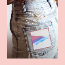 Load image into Gallery viewer, Bi Pride Flag FPP Quilt Block (1/4" seam)