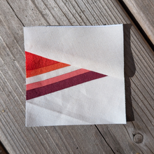 Load image into Gallery viewer, Lesbian Flag FPP Quilt Block (1/4" seam)