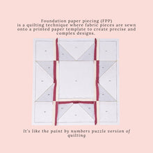 Load image into Gallery viewer, Mini Diamond FPP Quilt Block (1/4" seam)