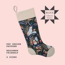 Load image into Gallery viewer, Twinkling Toes Christmas Stocking PDF Sewing Pattern, Size: Small & Medium