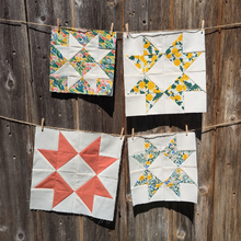 Load image into Gallery viewer, Ribbon Star FPP Quilt Block (1/4" seam)