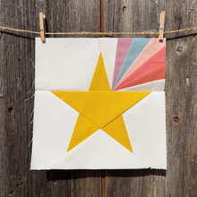 Load image into Gallery viewer, Shooting Star FPP Quilt Block (1/4" seam)