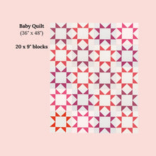 Load image into Gallery viewer, Sawtooth Star FPP Quilt Block (1/4" seam)