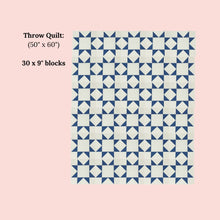 Load image into Gallery viewer, Sawtooth Star FPP Quilt Block (1/4" seam)