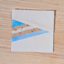 Load image into Gallery viewer, Transgender Pride Flag FPP Quilt Block (1/4" seam)