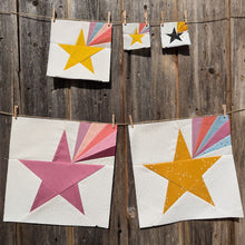 Load image into Gallery viewer, Shooting Star FPP Quilt Block (1/4&quot; seam)
