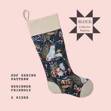 Load image into Gallery viewer, Twinkling Toes Christmas Stocking PDF Sewing Pattern, Size: Small &amp; Medium

