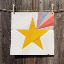 Load image into Gallery viewer, Shooting Star FPP Quilt Block (1/4&quot; seam)
